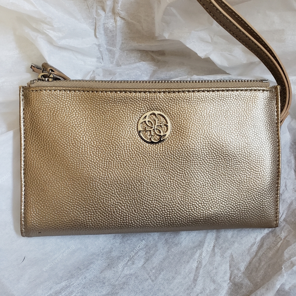 Guess double-zip Wristlet